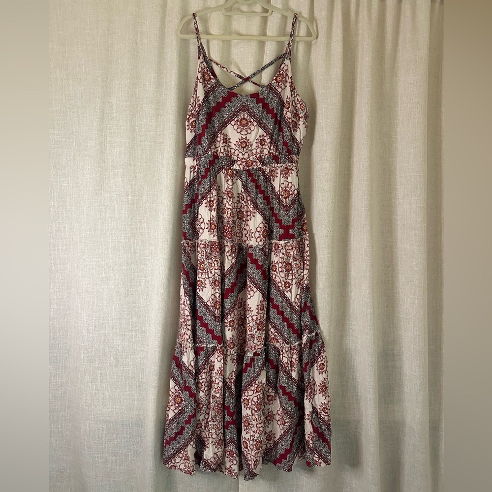 Torrid Spaghetti Strap Print Long Sundress Size 2